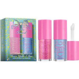 Too Faced Kissing Jelly Twice Upon A Time Lip Oil Gloss Duo Makeup Gift Set